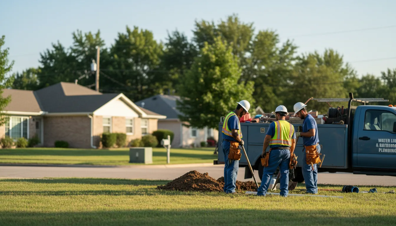 Residential water line and bathroom plumbing service in Pineola, NC